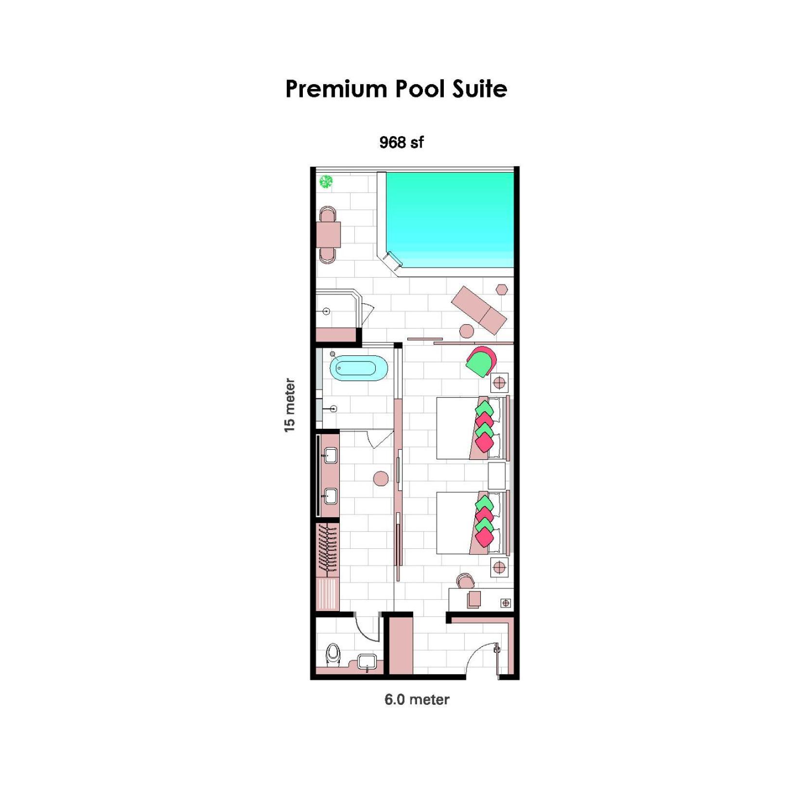 Lexis Suites Penang Bayan Lepas Ngoại thất bức ảnh A floorplan of a typical hotel room